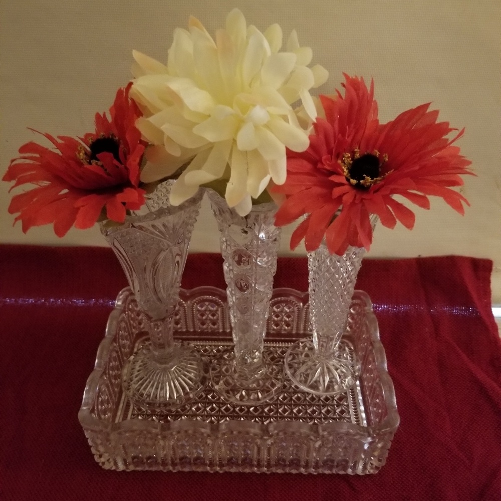 Vintage Cut Glass Bud Vase Collection